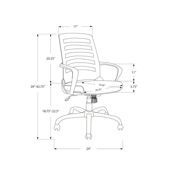 Andrew White 39-Inch Office Chair, image 4
